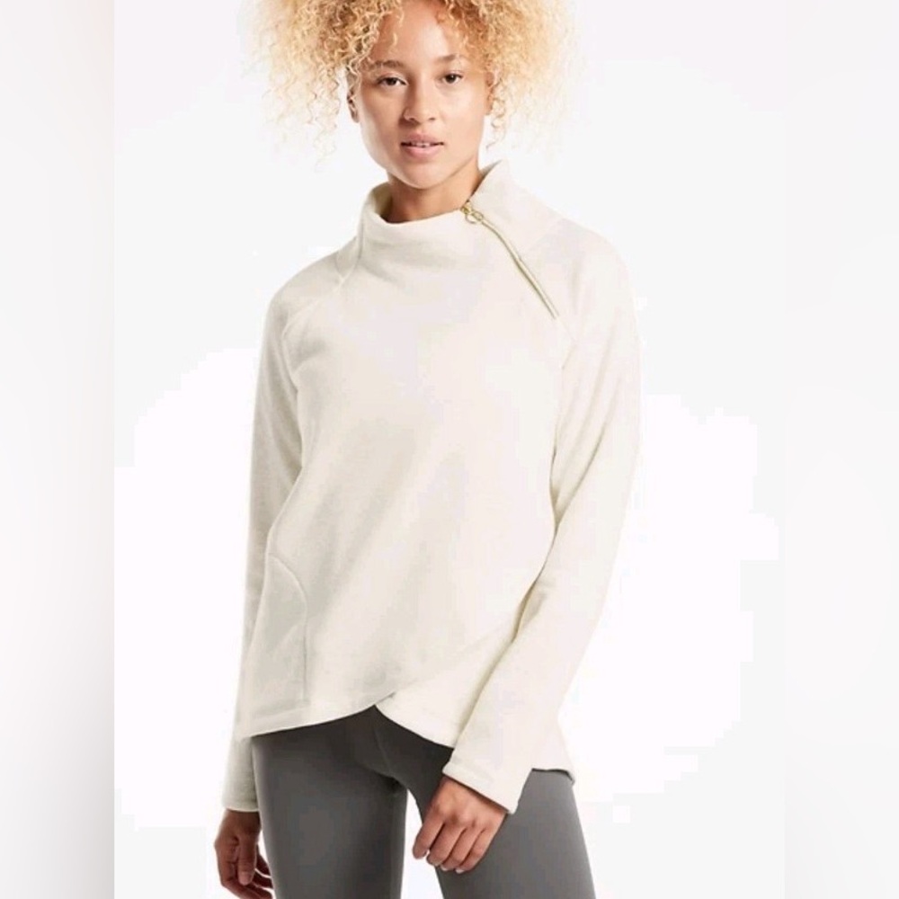 Athleta Karma‎ Cream S Jacket Asymmetrical